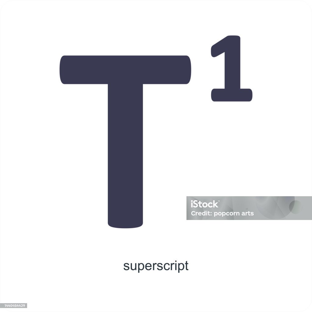 Superscript Icon On Text Superscript Stock Illustration - Download Image Now - Concepts ...