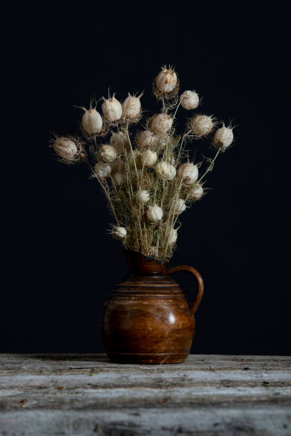 istock Nigella dried flower or seed pods in vase 1440454563