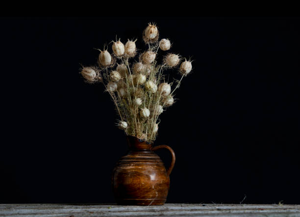 istock Nigella dried flower or seed pods in vase 1440454572