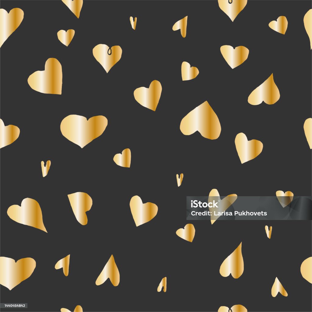 Romantic Pattern For Card Seamless Romantic Pattern With Hearts Stock Illustration - Download ...