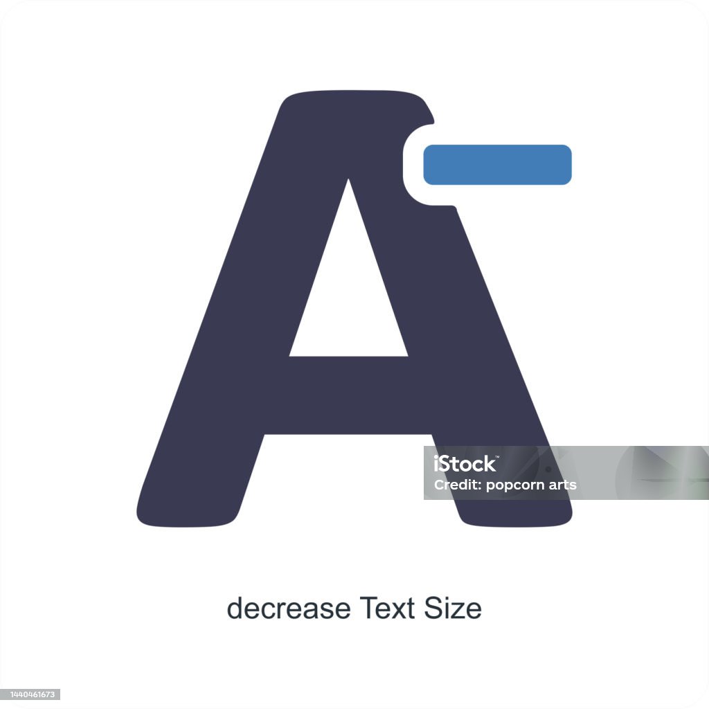 Decrease Text Size Stock Illustration - Download Image Now - Concepts ...