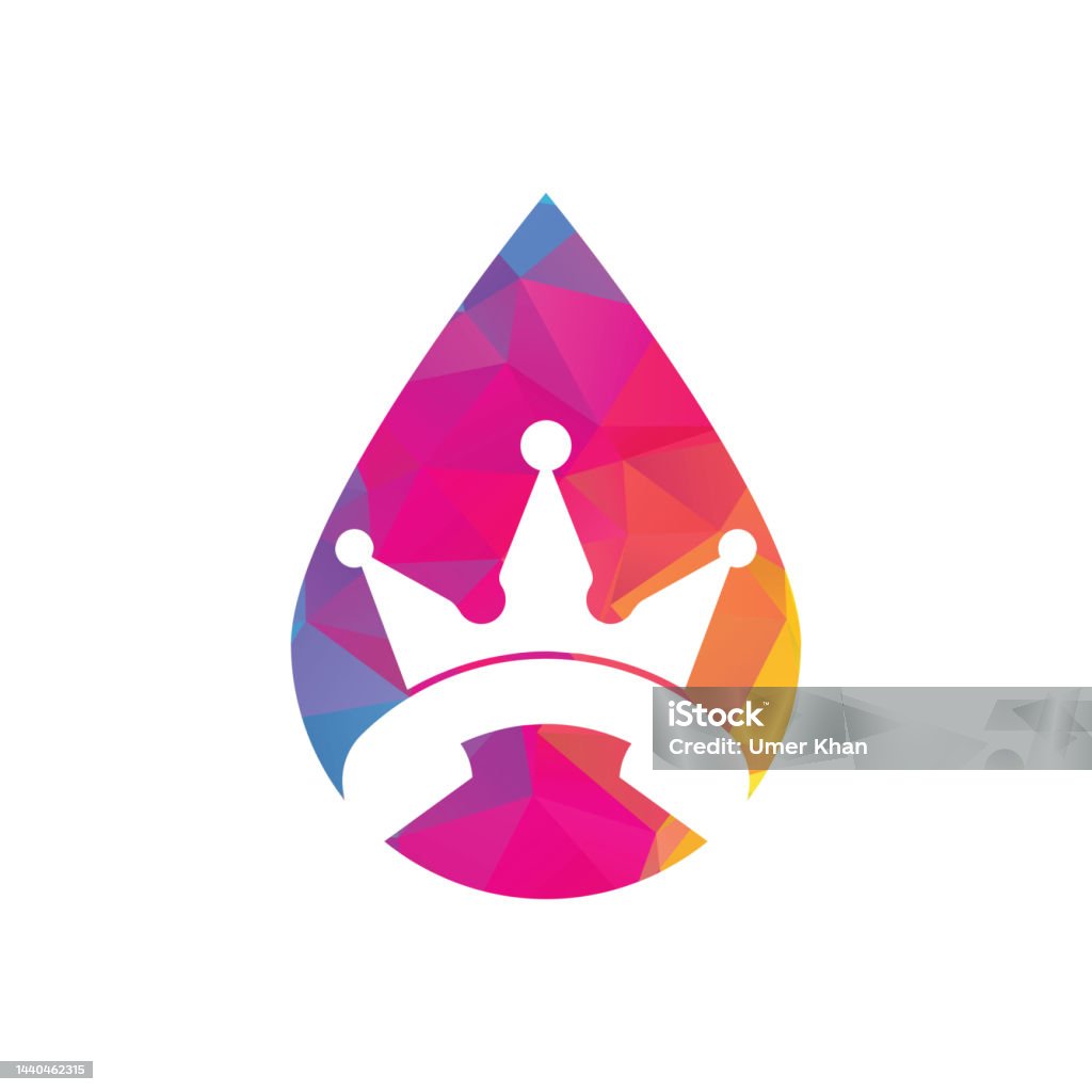 Drop Call Shape Image King Call Drop Shape Vector Logo Design Stock Illustration - Download ...