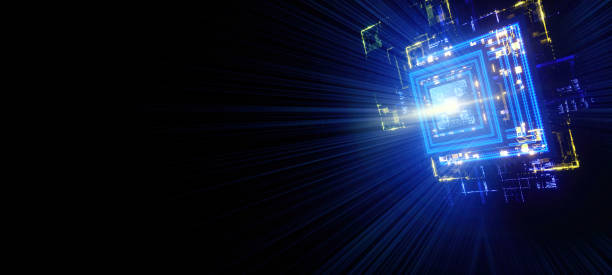 istock 3D rendering of cyberpunk AI. Circuit board. Technology background. Central Computer Processors CPU and GPU concept. Motherboard digital chip. Tech science background. 1440465620