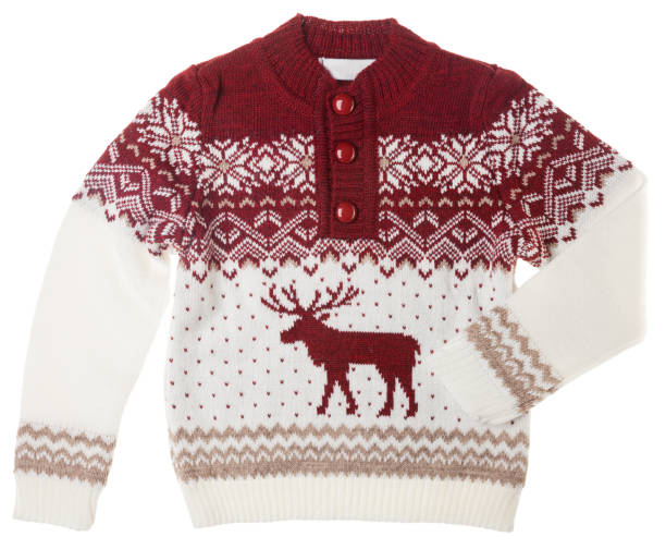 istock Kids warm Christmas cardigan on white background 1440466472