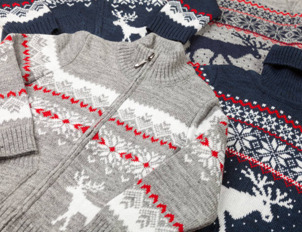 istock Various kids warm Christmas wool cardigans 1440466511