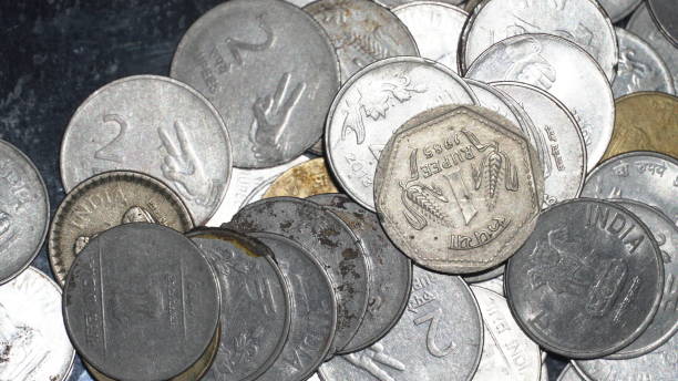istock Collection of Indian currency coins 1440474953