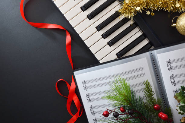 istock Choral christmas performance concept background with piano 1440476524