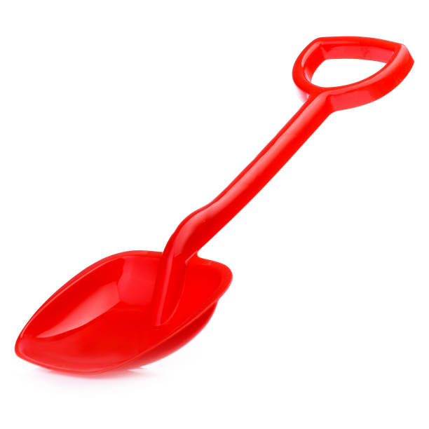 istock Children's large shovel isolated on a white background. Colored plastic shovels for snow removal. Children's Sandbox Toys 1440477992