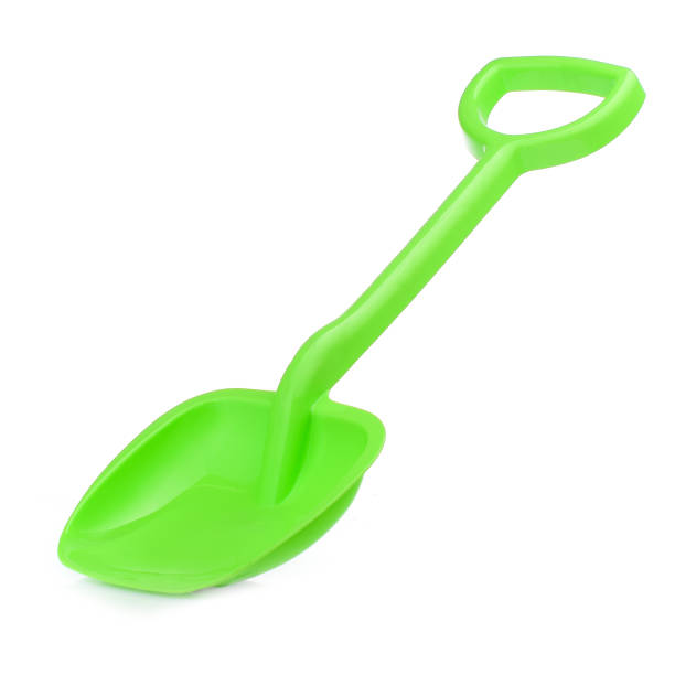 istock Children's large shovel isolated on a white background. Colored plastic shovels for snow removal. Children's Sandbox Toys 1440477995