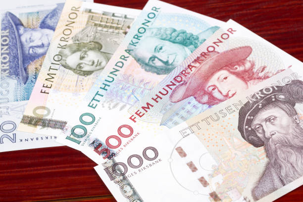istock Old Swedish krona a business background 1440479714