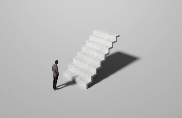 istock abstract businessman in front of background - 3D Illustration 1440483089