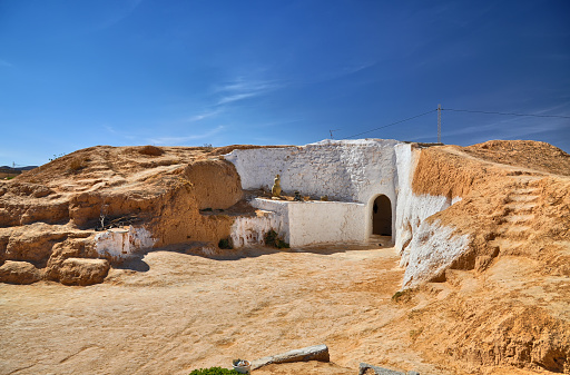 Traditional berber house near Matmata in Sahara Desert, Tunisia, Africa, HDR