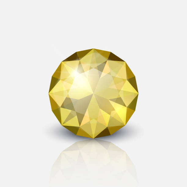 istock Vector 3d Realistic Transparent Gemstone, Diamond, Crystal, Rhinestone Icon Closeup Isolated on White. Jewerly Concept. Design Template, Clipart 1440485871