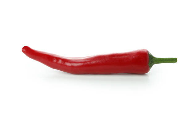 Red hot chili pepper isolated on white background