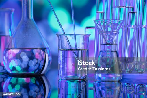 istock Laboratory investigations concerning test and medicine against covid. 1440495095