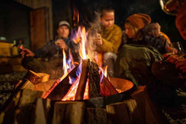istock Group of people enjoying glamping 1440502702