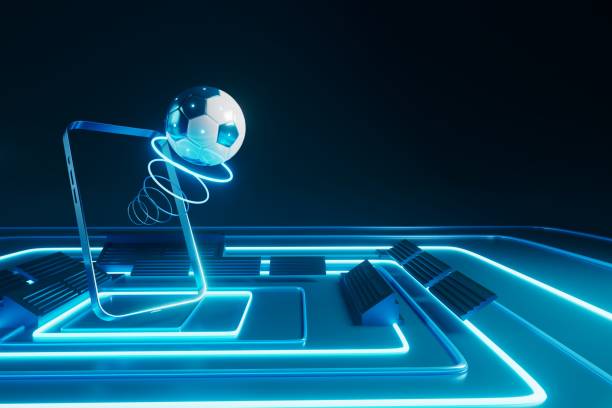istock 3d football object design. realistic rendering. abstract futuristic background. 3d illustration. motion geometry concept. sport competition graphic. tournament game bet content. soccer ball element. 1440503171