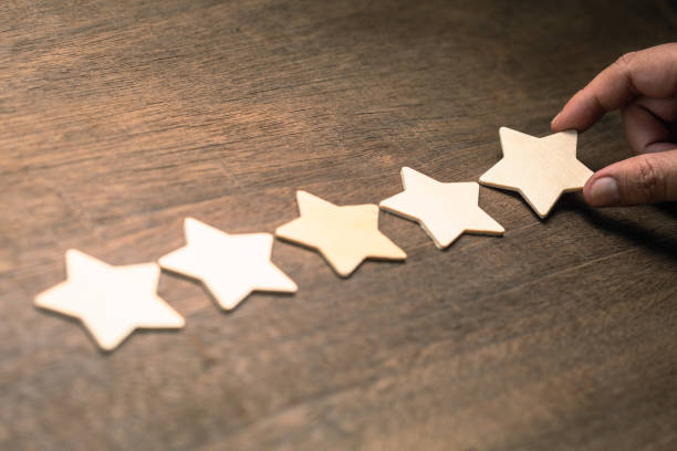 istock Five stars rating, review, and feedback concept 1440513807