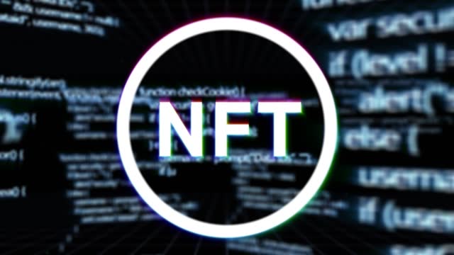 NFT Technology, Network Security, Cyber Security, Digital Protection, Computer Hack Background