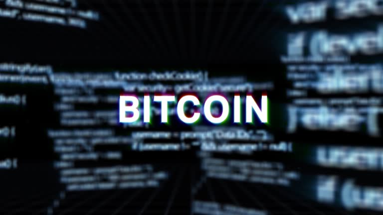 Bitcoin Cryptocurrency Technology, Network Security, Cyber Security, Digital Protection, Computer Hack Background