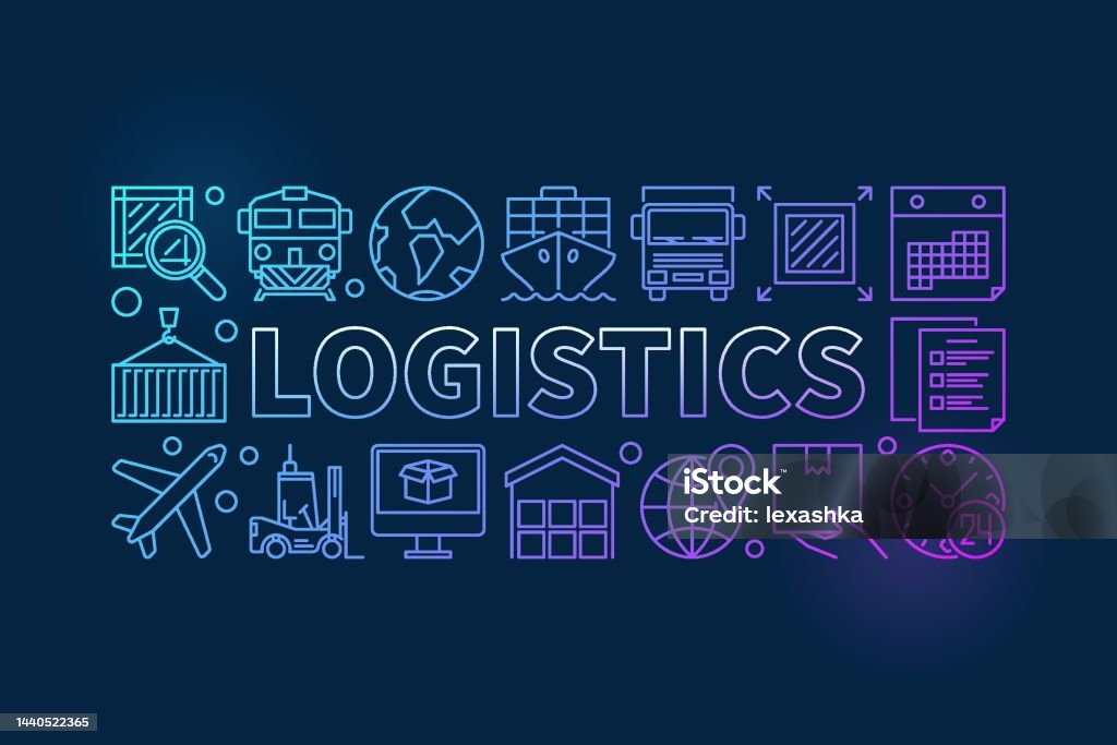 Logistics Graphics Background Logistics Colorful Illustration Stock Illustration - Download Image Now ...