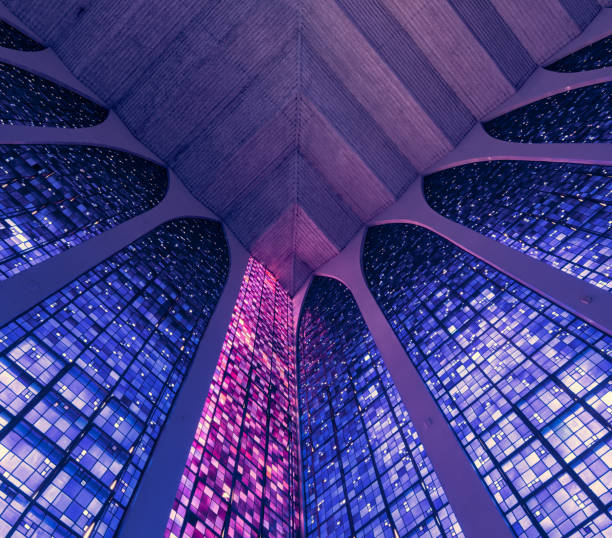 Sanctuary of St. John Bosco detail, Brasilia, Brazil stock photo