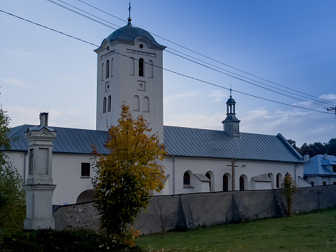 St. Catherine church and Benedictine convent in Swieta Katarzyna village near Bodzentyn in Swietokrzyskie Mountains