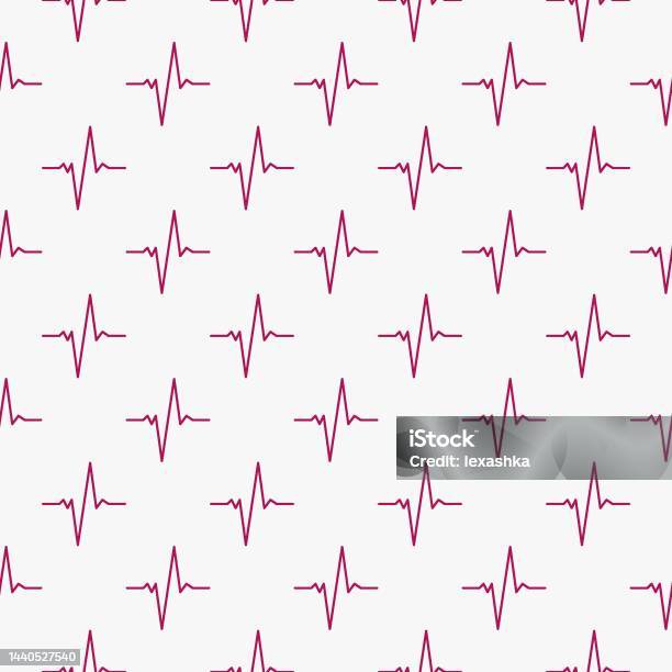 Ekg Cardiograms Seamless Vector Pattern Or Background Stock ...
