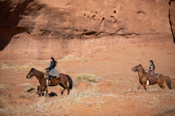 istock Sisters riding on horses in Monument Valley 1440529178