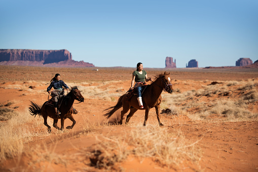 Horse riding in the Navajo desert