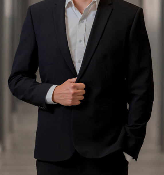 istock Caucasian businessman posing in a stylish suit 1440533079