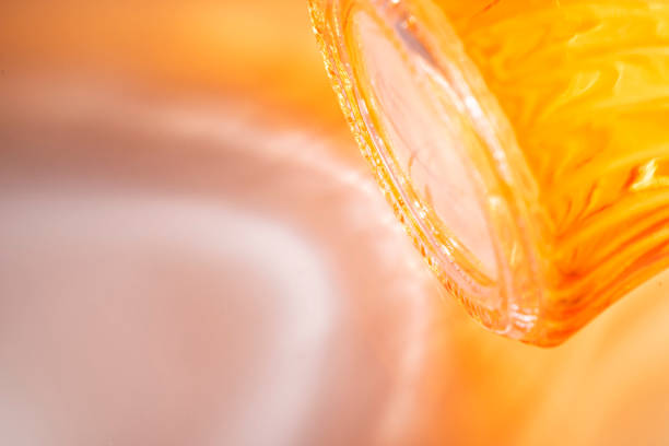 sunshine through a glass make beautiful pattern due to light infraction.