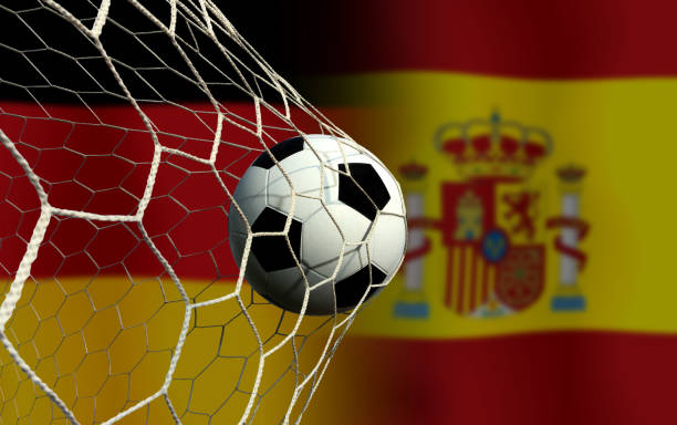 istock Football Cup competition between the national German and national Span. 1440536492
