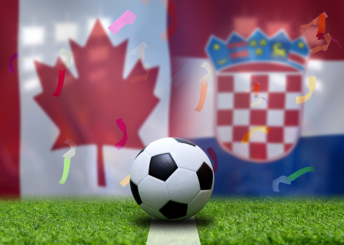 Football Cup competition between the national Canada and national Croatia.