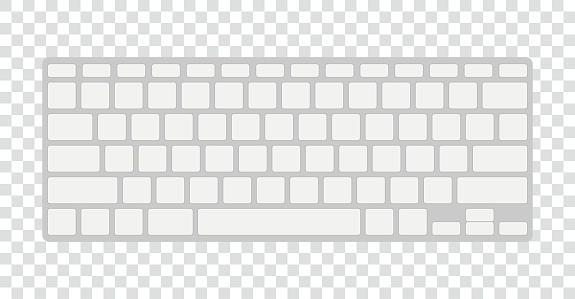 an illustration of a keyboard outline without key names