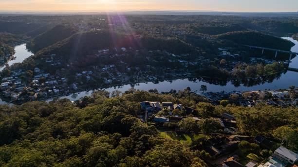 istock Woronora River surrounded by lush greenery and Woronora Bridge in Sutherland suburb South Sydney 1440540030