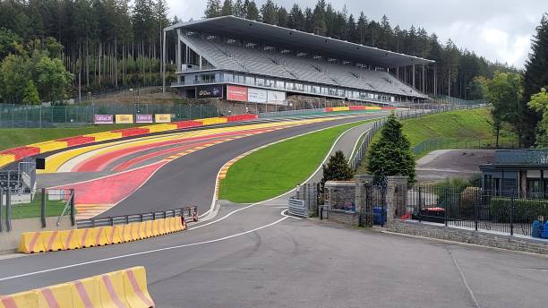 Spa Francorchamps Circuit Stavelot, Belgium – October 04, 2022: A sunny early October day at Spa Francorchamps circuit spa belgium stock pictures, royalty-free photos & images