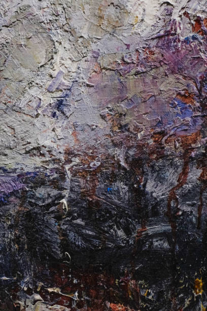 istock Abstract colorful oil painting on canvas. 1440543145