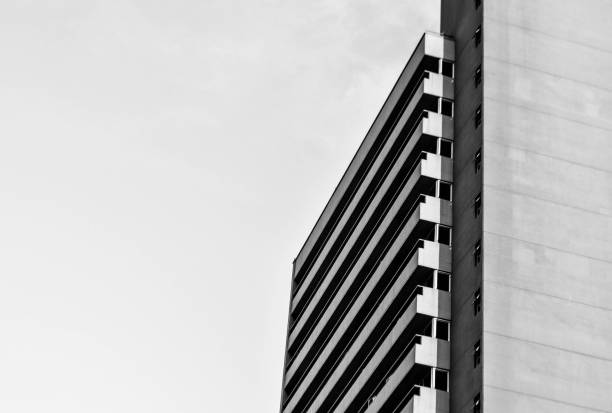 istock Minimalistic grayscale of a building 1440544195
