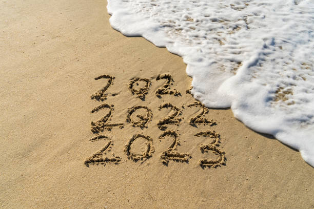 istock New Year 2023 replace 2022 by the sea. 1440544886