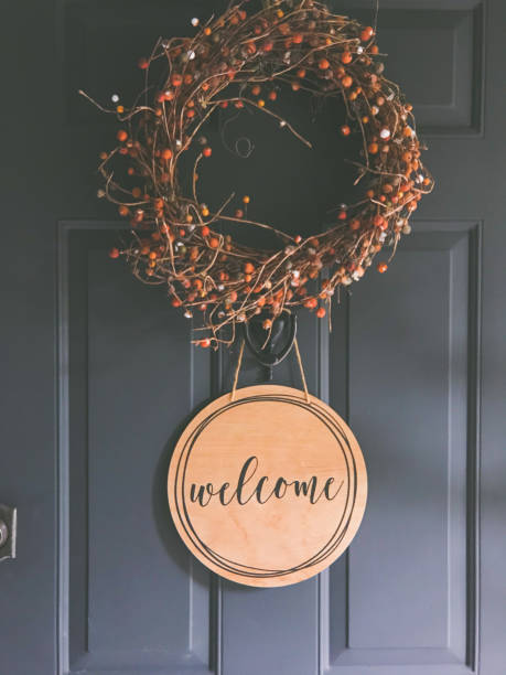 istock Vertical shot of wreath with 
