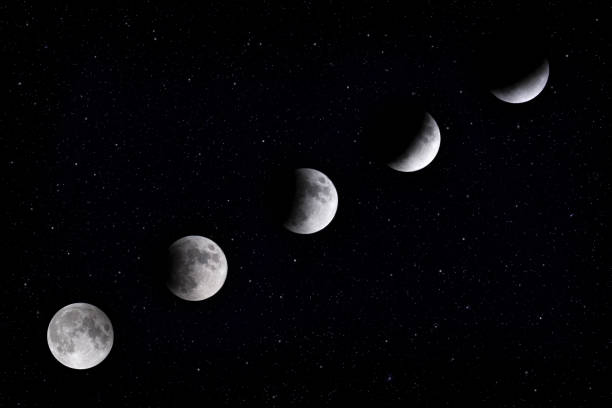 istock Grayscale shot of the moon in different phases 1440547588