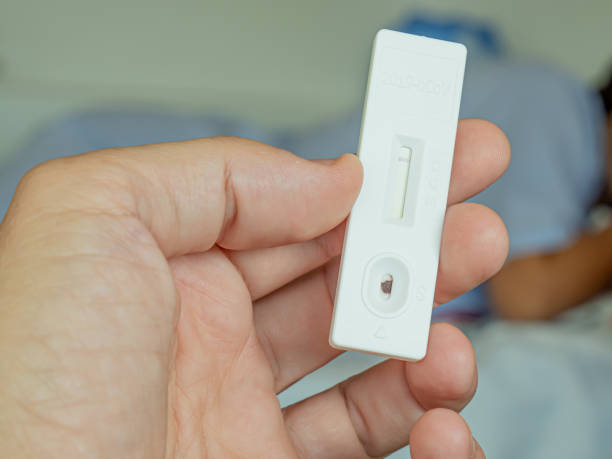 istock Closeup shot of a hand holding a negative antigen test 1440547859