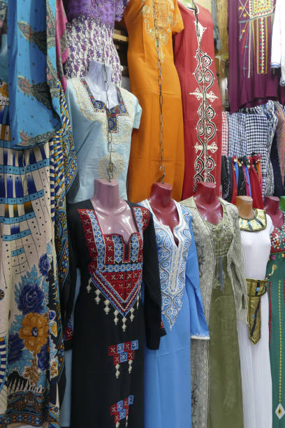 istock Vertical shot of traditional clothes displayed in Kom Ombo Egypt 1440549687