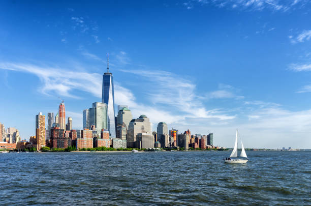 istock Sailboat & Manhattan skyline 1440549705
