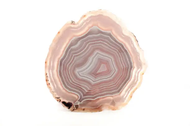 rough round agate mineral sample with outer shell geode