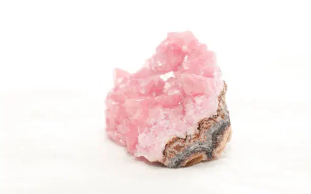 pink red rhodochrosite crystal mineral sample for jewelry