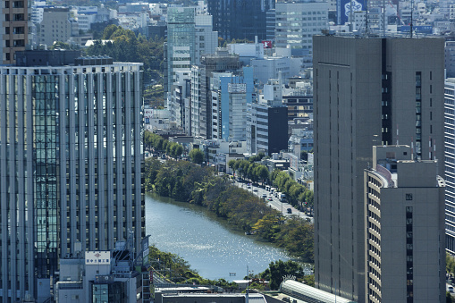 Tokyo, Japan – April 09, 2019: November 01, 2018, Tokyo, Japan - A general view of Tokyo City.
