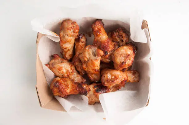 take away or take out bbq chicken wings for food truck style