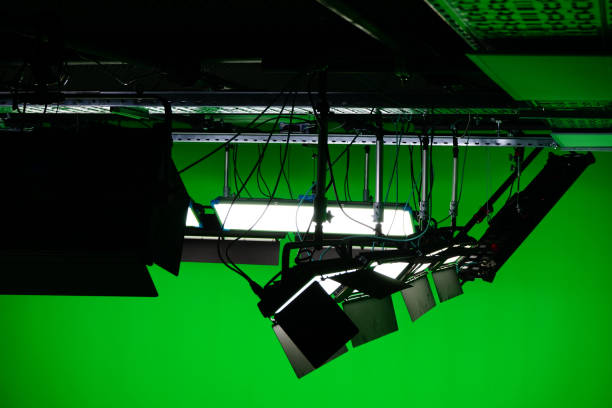 istock Arri lights in green screen studio for virtual production and vfx 1440556495